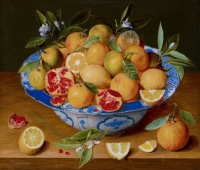 Still Life with Lemons, Oranges, and a Pomegranate by Jacob van Hulsdonck