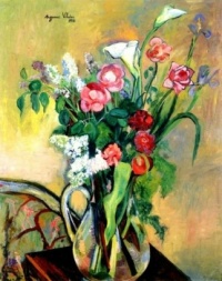 A Vase of Flowers  ~Suzanne Valadon (French Painter, 1865-1938)