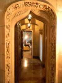 doorway and hall in Hearst Castle