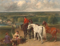 John Frederick Herring Sr. (British, 1795–1865), Exercising the Royal Horses (1847–1855)
