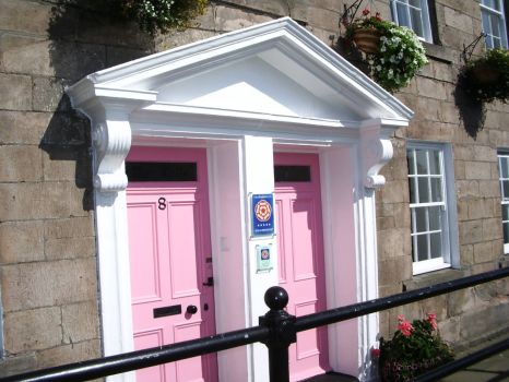The pink doors -Berwick-on-Tweed