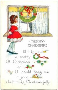 Vintage Word Puzzle Christmas Card