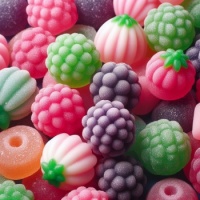 Close-up of fruit candies 2