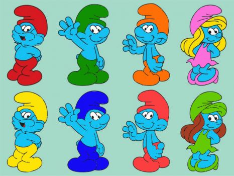 Solve Smurfs jigsaw puzzle online with 300 pieces