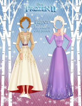 Solve Frozen 2 Paper Dolls by Cory Jensen jigsaw puzzle online with 192 ...