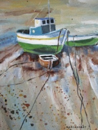 Waiting for High Tide. Original painting