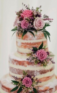 A celebratory wedding cake