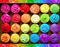Rainbow cupcakes