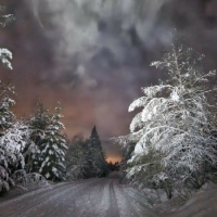 Beautiful winter wonderland in Norway