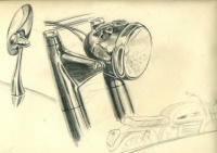 Motorbike sketches-pencil-