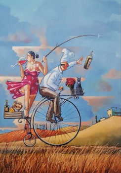 Solve Ronald West Artwork - 'One more for the Road' jigsaw puzzle ...