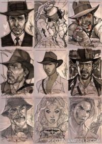 Indiana Jones Sketch Cards 7 by J. Scott Campbell
