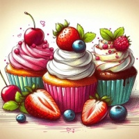 Cupcakes  (resizable 9 to 600 pieces)