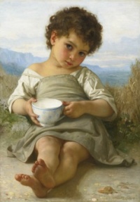 William-Adolphe Bouguereau—La Tasse De Lait [Cup of Milk], 1879
