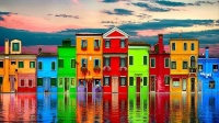 Colourful townhouses