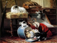 Happy Birthday, Suzanne! (Henriette Ronner-Knip, before 1884)