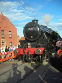 Coming over the crossing in sheringham NNR