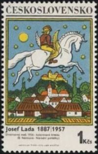 česká poštovní známka z minulého století...Czech postage stamp from the last century ...