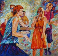 Abraham Fisher Artwork  -  'Musical Interlude'