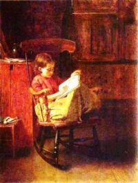Boston Rocker by Eastman Johnson