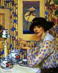 Woman with beads by Raymond Perry Rogers Neilson 1914