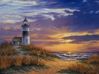 Lighthouse Beach Scene