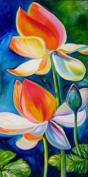 Lotus Blossoming by Marcia Baldwin