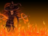 Fiery Halloween Witch