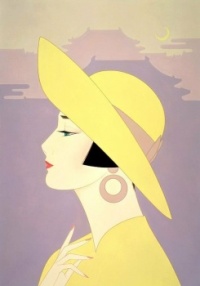 by artist Ichiro Tsuruta - Japanese beauty in Art Déco style