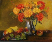 Mums and Fruit by Aurelia Nieves-Callwood