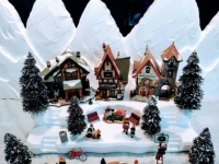 Christmas Village Vignette with Foam