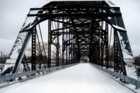 Snowy bridge in Texas 2011