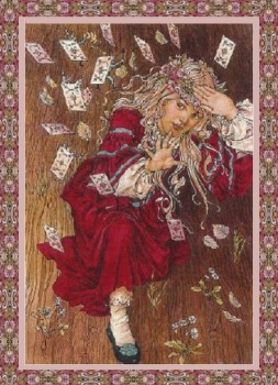 Solve Alice and the Deck of Cards jigsaw puzzle online with 48 pieces