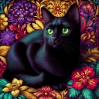 black cat (Neoclassicism style)