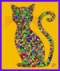 Happy Mosaic Cat