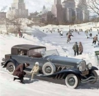 Ice skating at Central Park, 1929