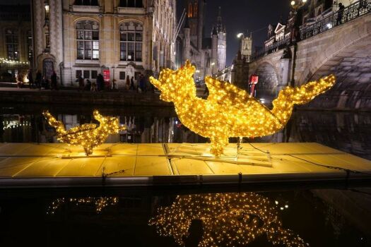 Ghent: atmospheric end-of-year lighting