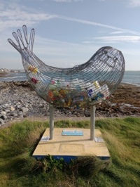 Keeping the beach clean at Castletown IOM.