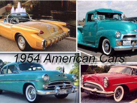 1954 American Cars collage