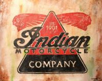 Vintage Indian Motorcycle sign