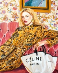Lady in Beautful Dress with a Designer's Bag ~ Laura Gulshani