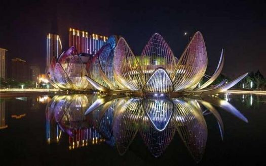 'Lotus Building, China (Nighttime)'.