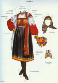 Russian Costumes Paper Dolls