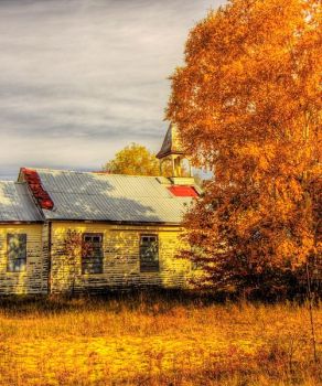 Old Country Church In The Autumn...