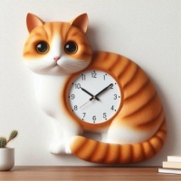Cat Clock from Cats World FB