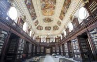 Library of ancient rare books from Castello Ursino, built in the 1200's in Catania, located in the Italian Region of Sicilia.