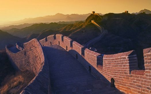 Sunset at the Great Wall of China