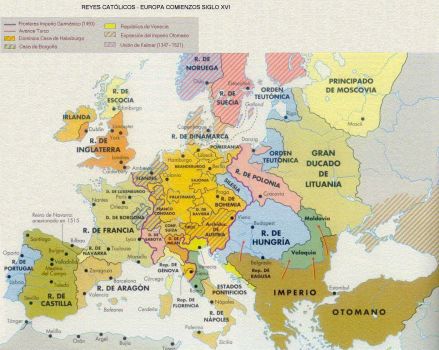 mapa de europa en 1492 Jigsaw Puzzle | Mapa de Europa 1492 | 130 pieces | Jigidi