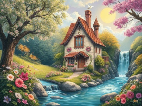 Solve Waterfall jigsaw puzzle online with 252 pieces