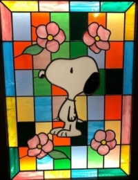 Stained Glass Snoopy (large)